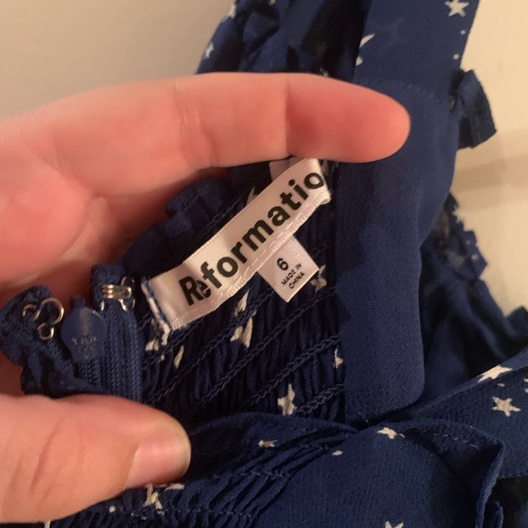 Reformation Christine Dress in Starry Night - Picture 5 of 7